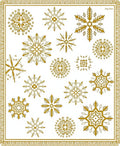 Golden Snowflake Medallion Ensemble Rug