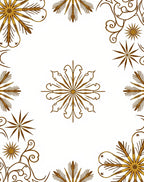 Golden Medallion Swirl Floral Art Rug