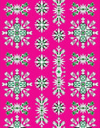 Pink Emerald Snowflake Medallion Rug