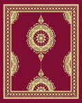 Gold Medallion Burgundy Decorative Rug