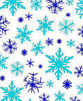 Arctic Blue Snowflake Scatter Rug