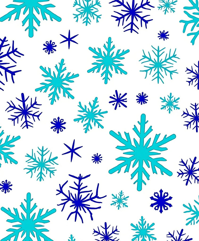 Arctic Blue Snowflake Scatter Rug