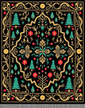 Black Forest Tree Floral Medallion Rug