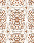 Terracotta Floral Medallion Star Rug