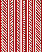 Red White Green Striped Ribbon Rug
