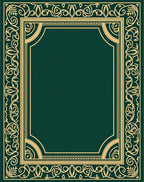 Emerald Gold Ornate Border Rectangular Rug