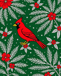 Red Cardinal Winter Foliage Rug