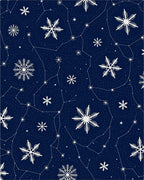 Deep Blue Snowflake Constellation Radiance Rug