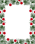 Deep Forest Green Berry Border Rug