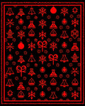 Red Holiday Icon Ensemble Rug