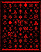 Red Holiday Icon Ensemble Rug