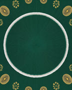 Emerald Green Ornate Medallion Rug