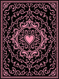 Pink Baroque Heart Mandala Rug