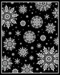 Black White Snowflake Cluster Collage Rug
