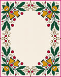 Ornate Floral Berry Garland Border Rug