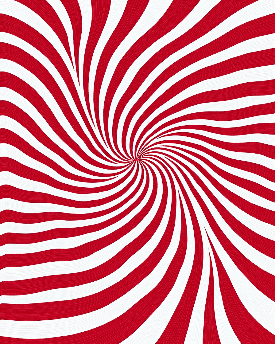 Crimson White Swirl Radiation Rug