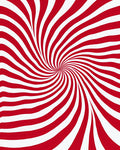 Crimson White Swirl Radiation Rug