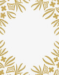 Golden Snowflake Corner Accents Rug