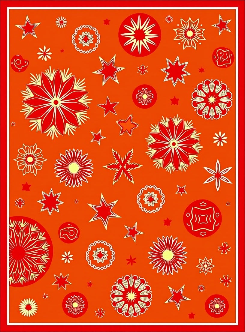 Crimson Stars Medley Rug