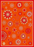 Crimson Stars Medley Rug