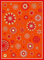 Crimson Stars Medley Rug