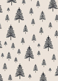 Whimsical Black Tree Forest Scene Rug