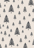 Whimsical Black Tree Forest Scene Rug