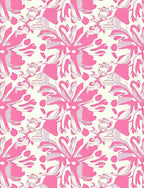 Hot Pink Abstract Floral Bloom Rug