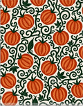 Harvest Orange Tomato Vine Whimsical Rug