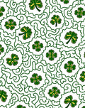 Green Clover Meadow Swirl Rug