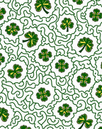 Green Clover Meadow Swirl Rug