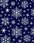 Winter Snowflake Scatter Navy Blue Rug