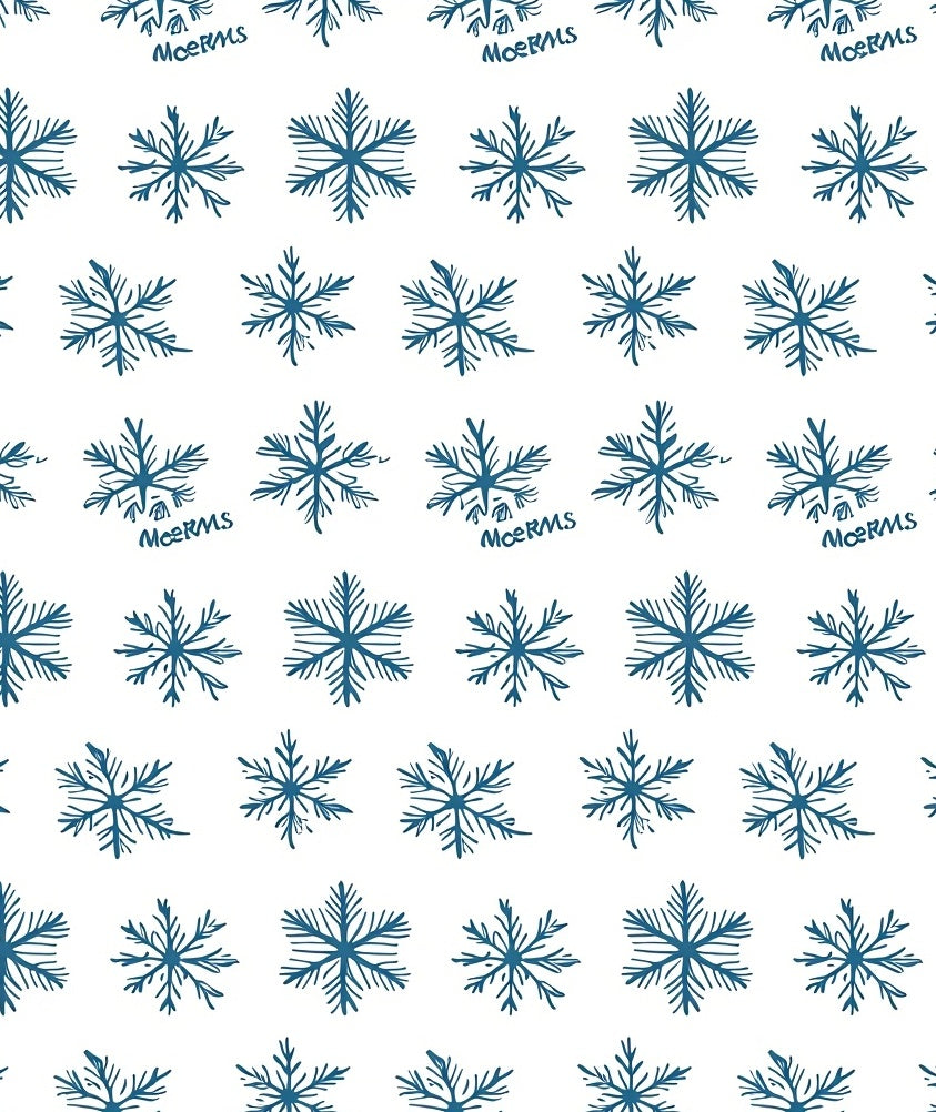 Winter Blue Snowflakes All Over Rug