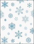 Winter Blue Snowflake Array Rug