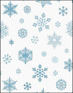 Winter Blue Snowflake Array Rug