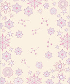 Pink Snowflake Celestial Constellation Rug