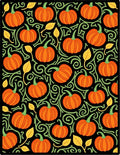 Orange Pumpkins with Green Vines Rug