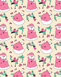 Pink Festive Santa Hat Scatter Rug