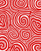 Crimson Organic Intertwine Lines Rug