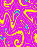 Vibrant Pink Yellow Swirl Triangles Rug