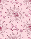Dainty Pink Floral Branch Arrangement Rug