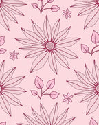 Dainty Pink Floral Branch Arrangement Rug