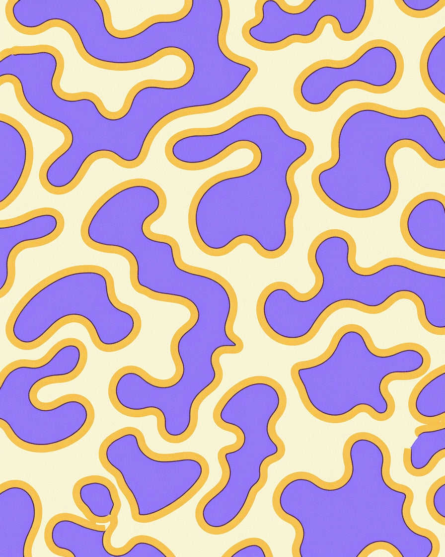 Groovy Lilac Blob Flow Rug