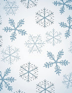 Cool Blue Snowflake Scatter Rug