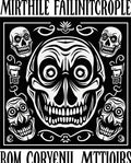 Gothic Black White Skull Collage Rug