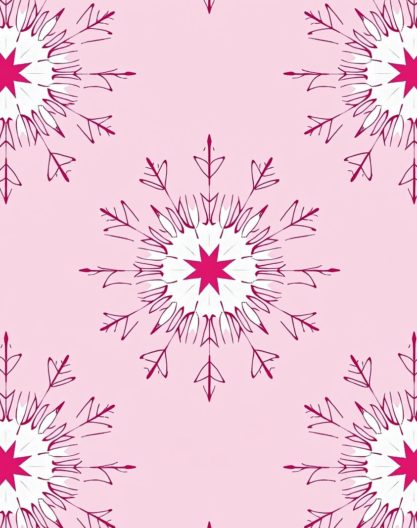 Fuchsia Starburst Mandala Pink Background Rug