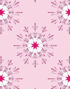 Fuchsia Starburst Mandala Pink Background Rug