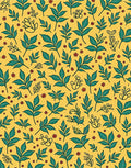 Yellow Green Leafy Berry Sprig Rug