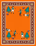Children With Christmas Trees And Gifts Rug