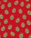 Crimson And Gold Feathered Fruit Rug